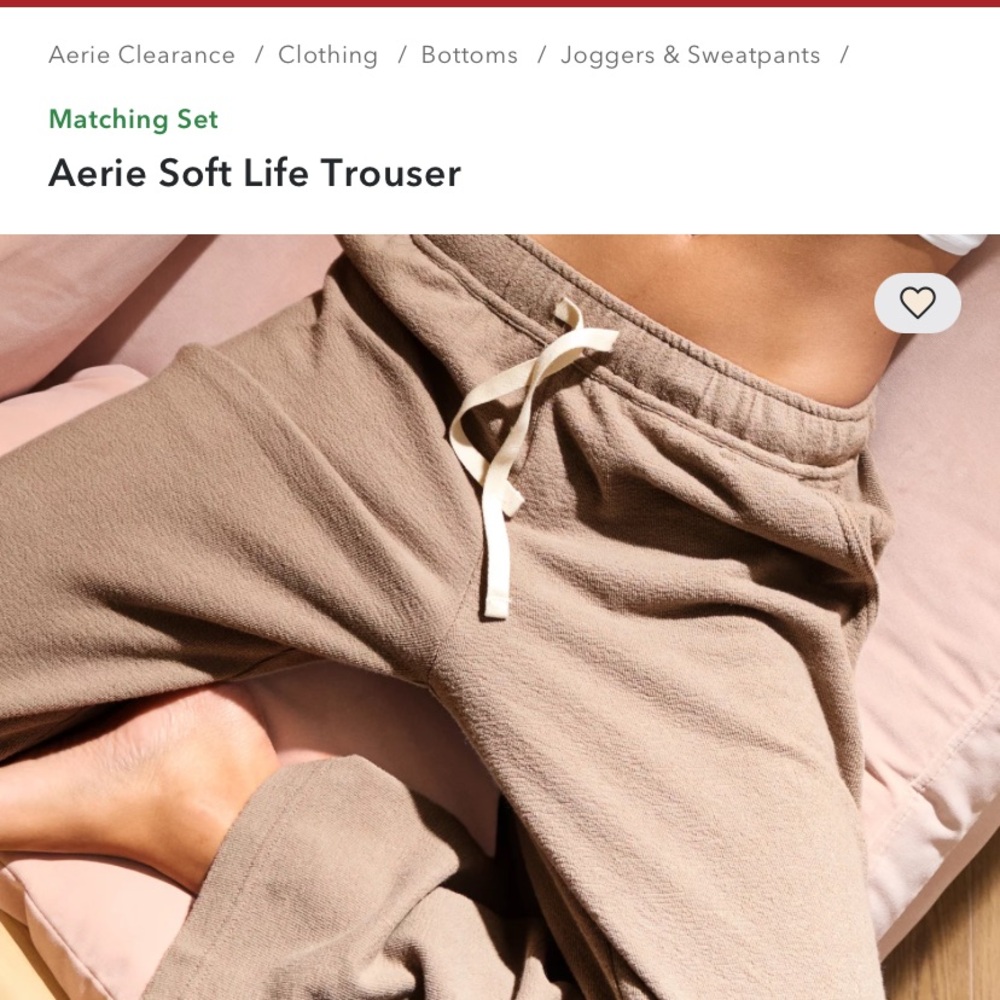 Aerie Cozy Tan Soft Life Trouser
